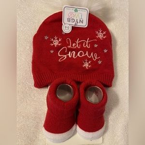 Let it Snow Hat & Booties